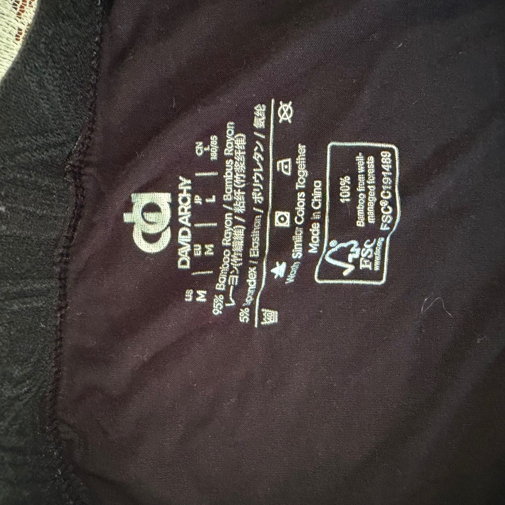 NWOT 4 David Archy‎ Boxer Briefs Mens Medium Black Bamboo Rayon Fly Trunks